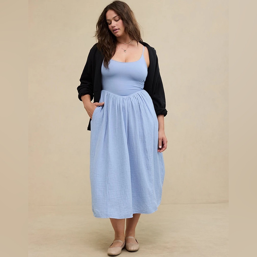 NWT Aerie Meet me at the Barre Midi Dress